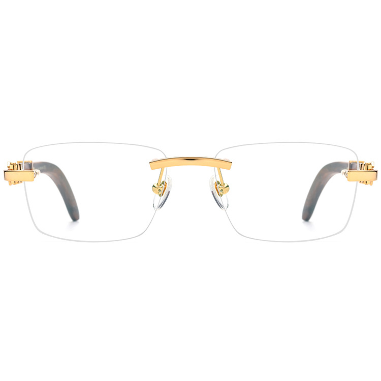 Rimless Mahogany Optical Glasses