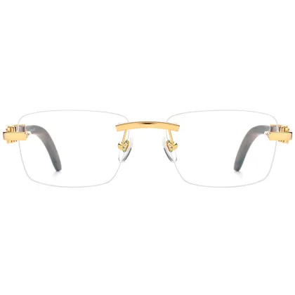 Rimless Mahogany Optical Glasses