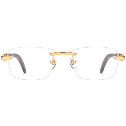 Rimless Mahogany Optical Glasses