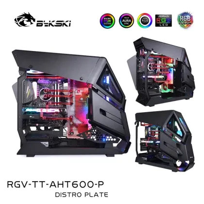 Bykski Distro Plate for Thermaltake AH T600 Case - 5V/12V RGB for 360+480 Radiator Water Cooling Loop