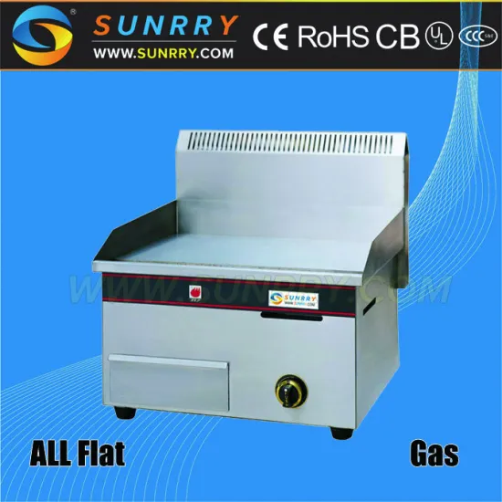 CE TUV Non-Stick stainless steel for restaurant griddle plate gas driven panini grill