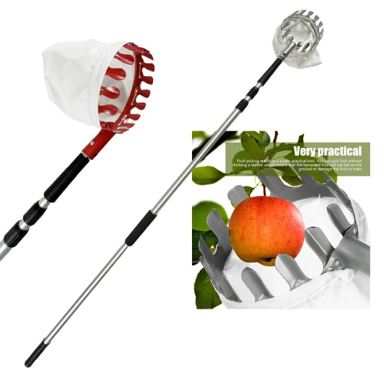Qiyun Eco-Friendly Aluminum Telescopic Fruit Picking Tool Set with Long Handle
