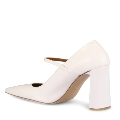 Elegant Women's Leather Mary Jane Heels