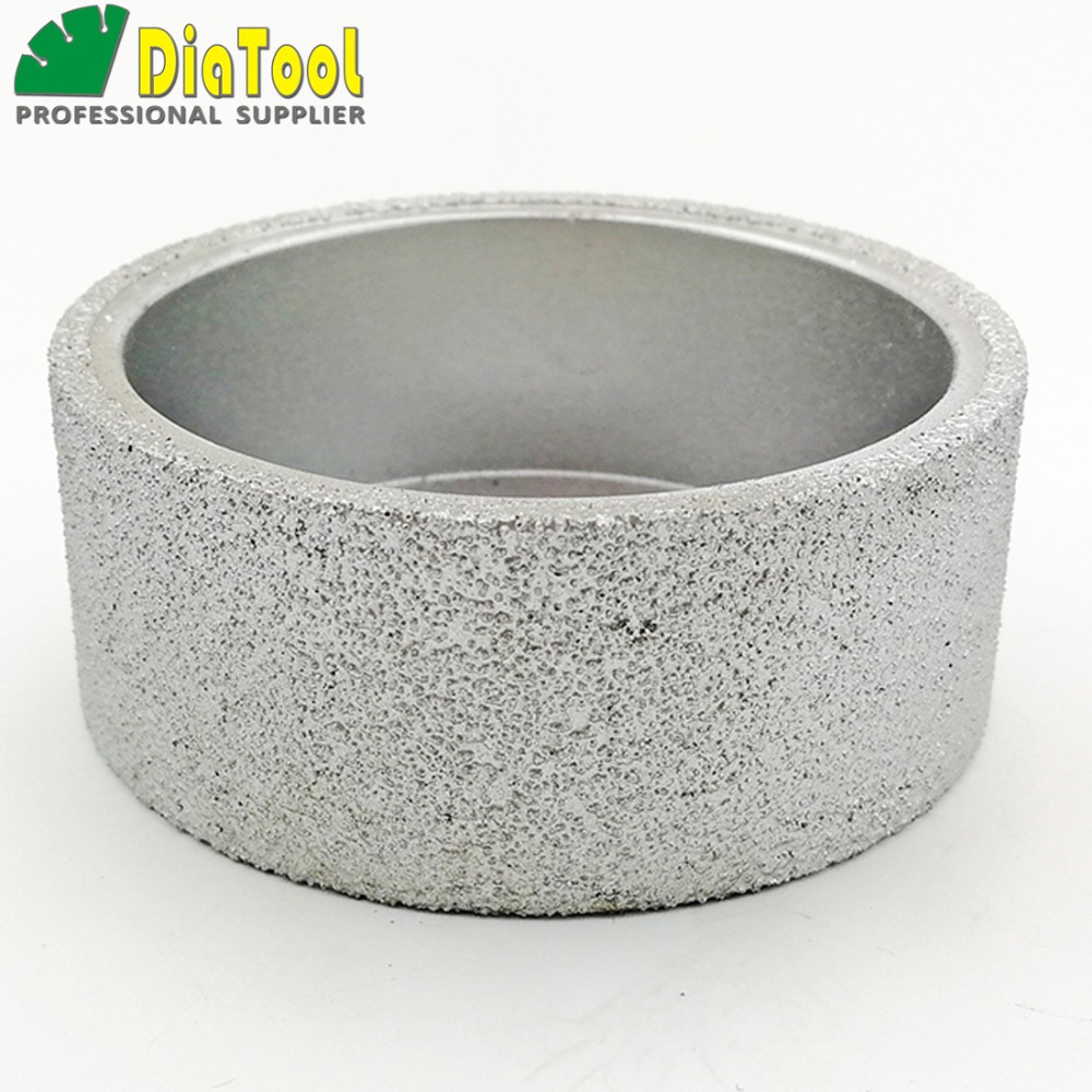 DIATOOL Dia 75mm Vacuum Brazed Diamond Grinding wheel Flat Sanding Disc on marble granite quartz ceramics artificial stone