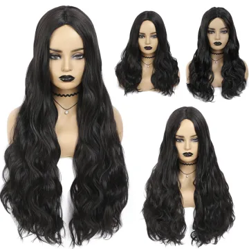 X-TRESS Black Colored Synthetic Hair Wigs Soft Body Wave Long Length Machine Made Cheap Wigs For Women Cosplay Wigs