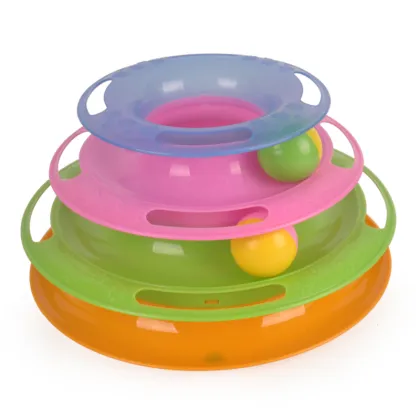Amzon hot selling Cat tower Intelligence Cat Tracks interactive cat toys with ball