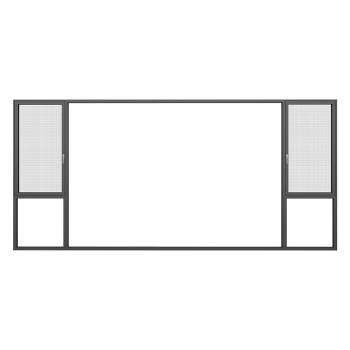 Sistema de janela de batente de alumínio à prova d'água