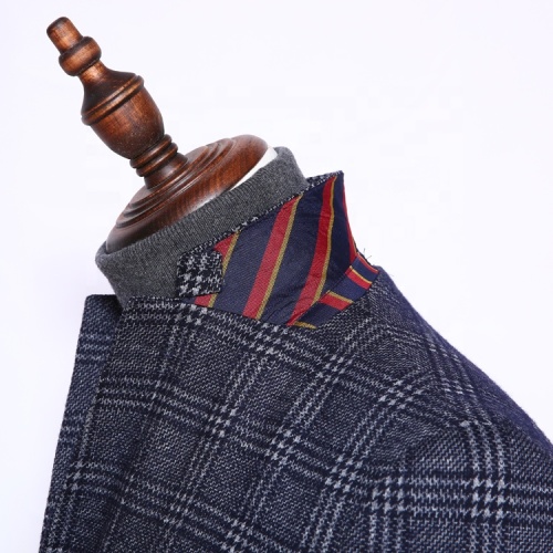 Ceremonial Grey Plaid Suits for Indian Weddings