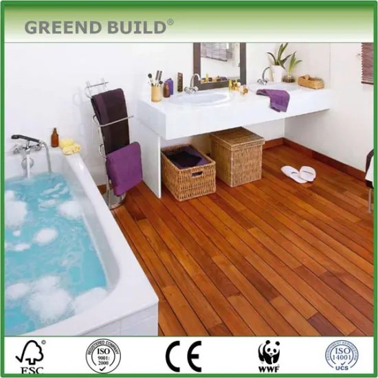 Shower room teak solid wood flooring