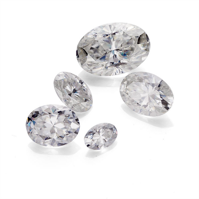 Moissanite DEF VVS เจียระไนทรงวงรีขนาด 8x10 มม
