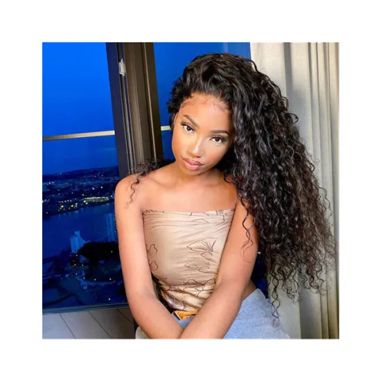 Raw Indian Hair 13*4 13*6 Hd Lace Front Curly Wave Wig Cuticle Aligned Virgin Hair Vendor Pre Pluck Lace Wig With Baby Hair