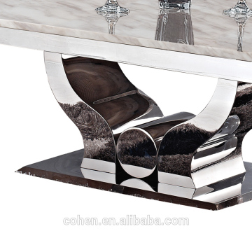 High quality coffee center table with thick stainless steel frame