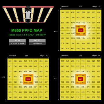 650W เต็มสเปกตรัมเชนเดซี่ LED หรี่แสงจะเติบโตแสงด้วย Samsung LM281B LM301B LM301H สำหรับการเจริญเติบโตของพืชไฮโดรโพนิก