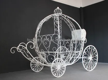 Royal Princess Wedding Backdrop: Large Pumpkin Horse Cart & Cinderella Carriage