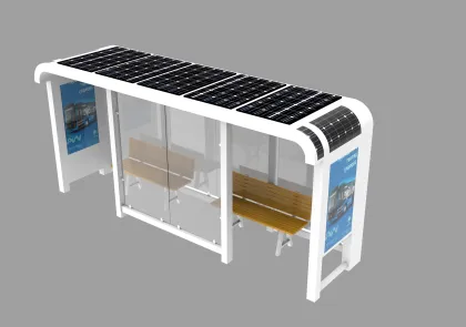 Solar-powered bus stop
