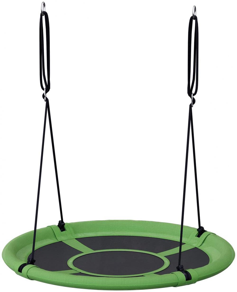 Orange round children garden metal swing seat