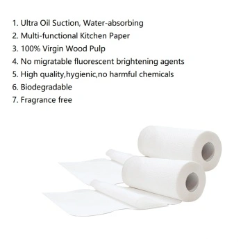 100 Sheets Super Absorbent High Quality Paper Kitchen Towel with Virgin  Wood Pulp - China Paper Towel and Roll Paper Towel price