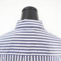 Poplin blue and white stripe dress