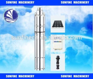 Solar DC Submersible Water Pump max. head 80m 260ft 24V controller deep well