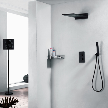 Thermostatic Two Function Black Shower Faucet