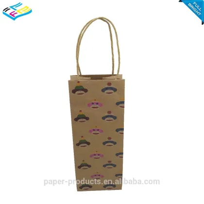 Personalized Wine Paper Bags Wine Bottle Gift Bags Liquor Bags