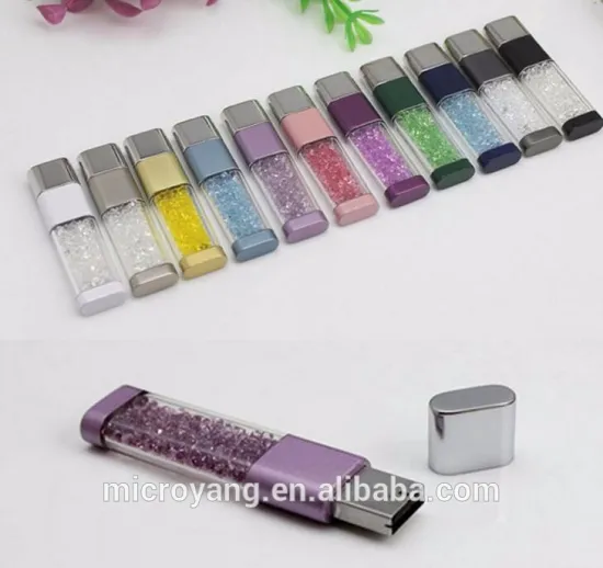 8GB 16GB 32GB 64GB Crystal usb 2.0 flash stick pen drive
