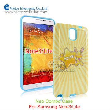 2014 New Design Water Transfer Printing Neo Combo Case for Samsung Galaxy Note 3 Lite