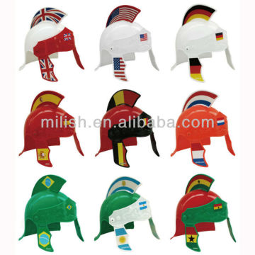 Party football team fans flag color Plastic Medieval Roman helmet MHH74