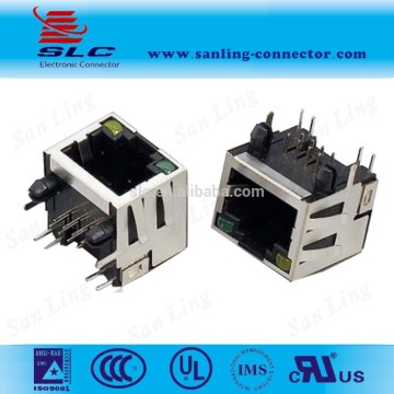 RJ45 connector,RJ45 Jack 10Pin right angle jack connector