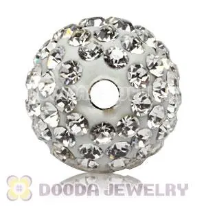 10mm Shamballa Crystal Beads Pave White Czech Crystal Wholesale 