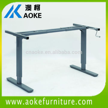 sit to stand hand crank height variable and width adjustable office desk