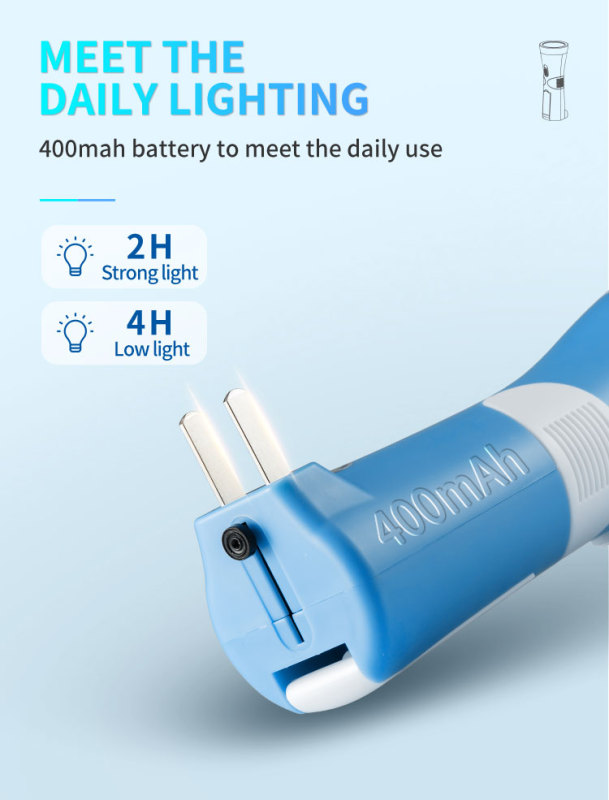 1W Mini Rechargeable LED DP Flashlight LED DP torch with Emergency light