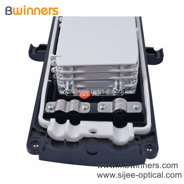 Horizontal Type Fiber Optic Splice Closure With 3 Inlets/Outlets Up To 96 Cores