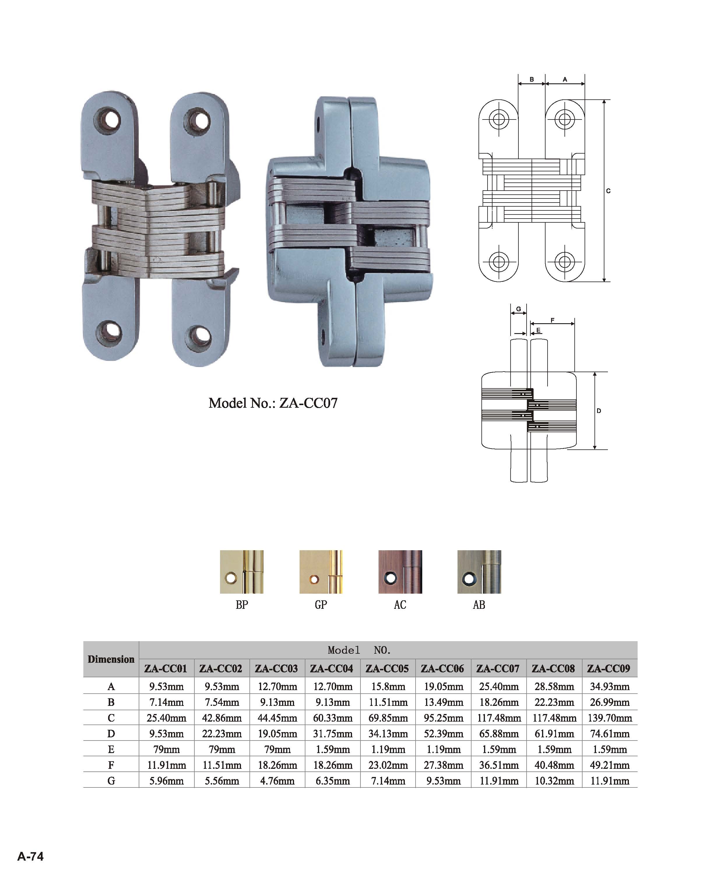 Flexible stainless steel hinge