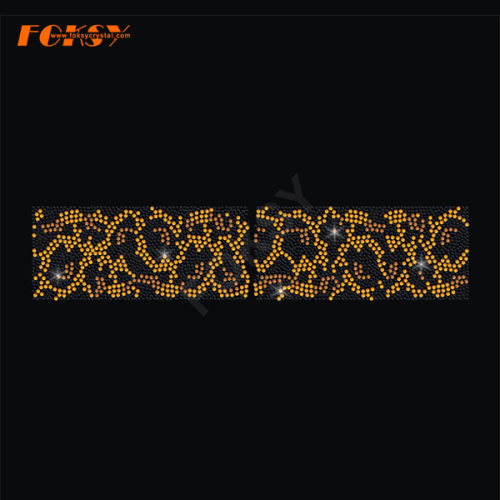 Dispersed Tailless Cheer Bow Iron on Rhinestone Design