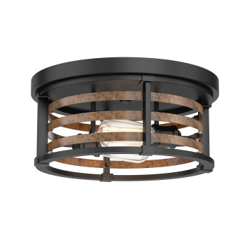 Farmhouse Retro Cage Metal Wood Ceiling Light for Hallway Bedroom