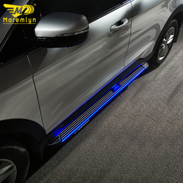 Customized Logo Bar Step Running Board with Solar Energy Light