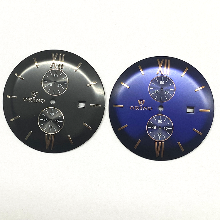 Custom Pie Pan Sunray Chronograph Watch Dial, High Quality Custom Pie
