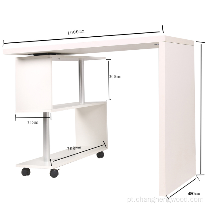 Mesa de computador rotativa multifuncional