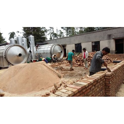 Rueda de neumático de pirólisis a plantas de combustible.