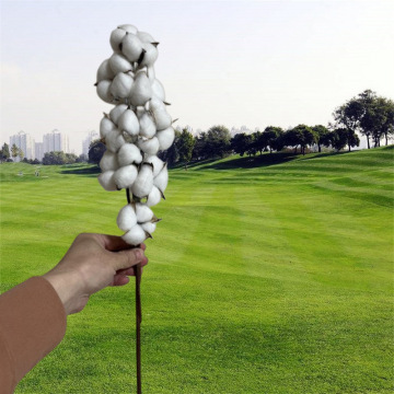 White Artificial Dried Cotton Flower Bridesmaid Bouquet and Home Decor