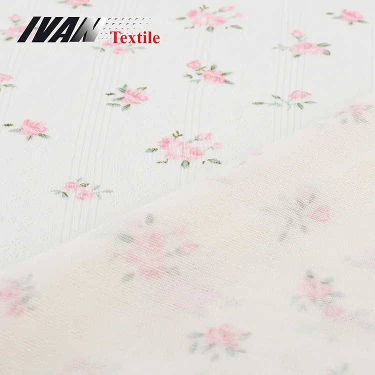 Жаккардовая трикотажная ткань с принтом DTY для одежды