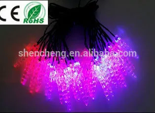 LED Icicle light led christmas lights, pink color led christmas lights decoration lights