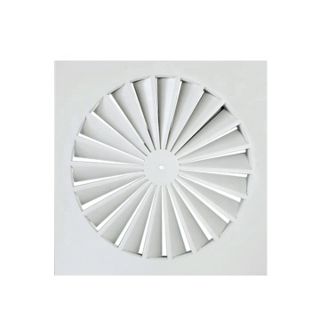 Steel square Swirl ceiling 38 degree Fixed Blades