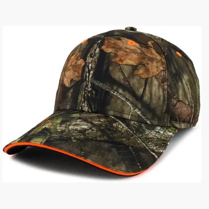 Custom Camouflage Baseball Cap with Hook and Loop Closure