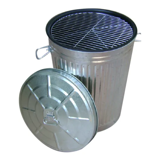 Easily Assembled Ash-Bin Bucket Portable Round Trash Can Barbeque Bbq Charcoal Barbecue Grill