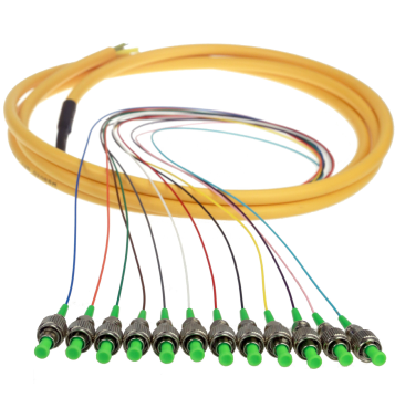Fiber Cable FTTH 10 Cores Fan-Out Bundle with Fiber Optic Pigtail Connectors (FC, LC, SC, ST) and Terminal Box ODF