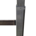 Black color metal table base L1200xW600xH(730-1165)mm Handle lifting table base