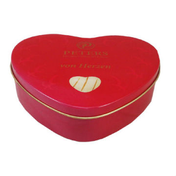 heart shape chocolate tin box