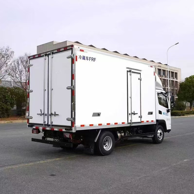 electric refrigerated truck for food transport